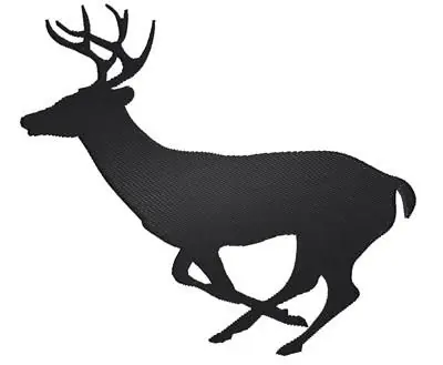 Brand New Deer Silhouette Embroidery Design