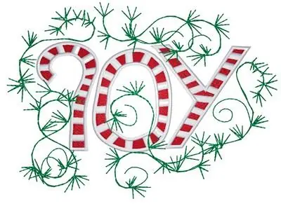 Brand New Joy Candy Canes Embroidery Design