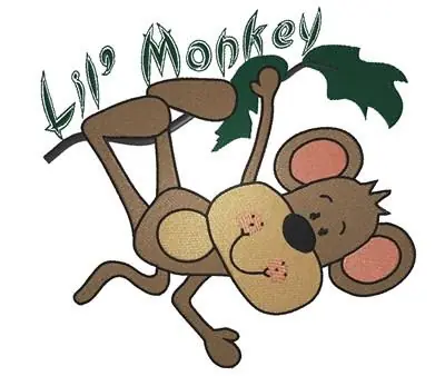 Order Now Lil Monkey Embroidery Design