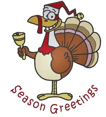 Affordable Season Greetings Turkey Embroidery Design