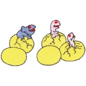 Dino Eggs Embroidery Design Direct From Factory