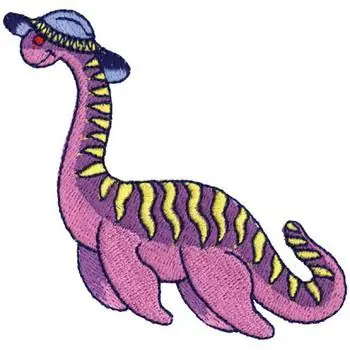 Dinosaur With Hat Embroidery Design New Release
