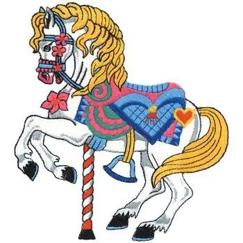 Carousel Horse Applique Embroidery Design Best Seller