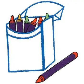 Crayons Embroidery Design Brand New