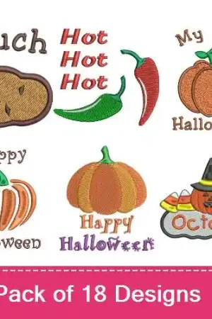Brand New Very Veggie Embroidery design pack by Favpro Designs, Embroidery Packs on EmbroideryDesigns.com