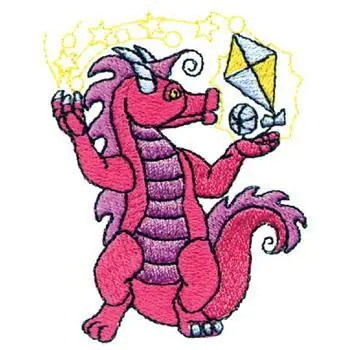 Puff The Dragon Embroidery Design Original