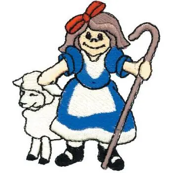 Little Bo Peep Embroidery Design Handmade