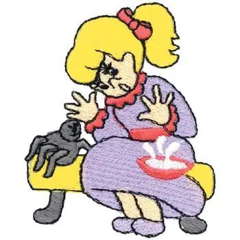 Clearance Miss Muffet Embroidery Design