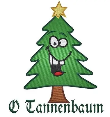 Tannenbaum Christmas Tree Embroidery Design Luxury