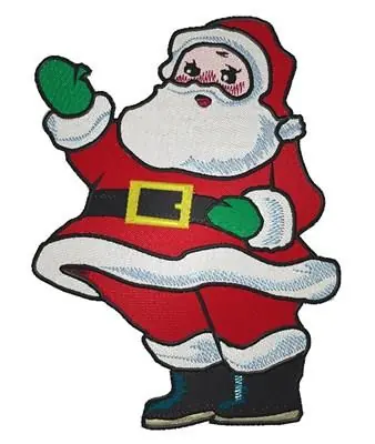 Latest Santa Waving Embroidery Design