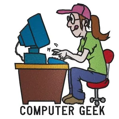 Trending Computer Geek Embroidery Design