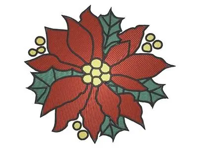 Buy Direct Poinsettia Bloom Embroidery Design