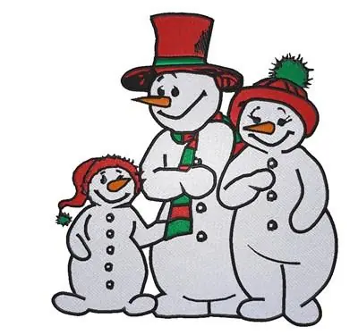 Snowman Family Embroidery Design In Demand