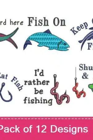 Keep Calm Fish On Embroidery design pack by Favpro Designs, Embroidery Packs on EmbroideryDesigns.com Deal