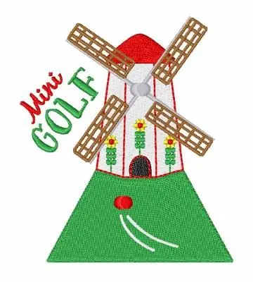 Mini Golf Embroidery Design Low Price