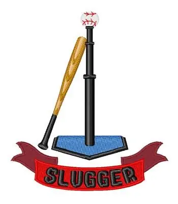 Professional Grade Tee Ball Slugger Embroidery Design