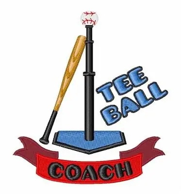 Same Day Shipping Tee Ball Coach Embroidery Design