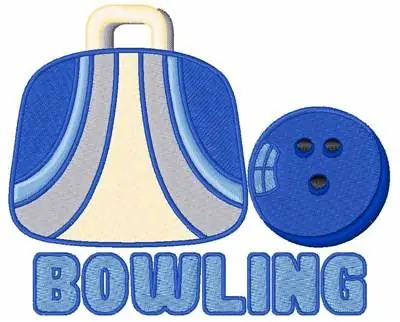 Don’t Miss Out Bowling Bag Embroidery Design