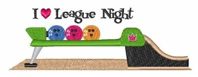 Premium Love League Night Embroidery Design