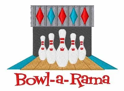 Bowl-A-Rama Embroidery Design Instant Buy