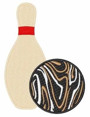 Buy Direct Duckpin Bowling Ball Embroidery Design