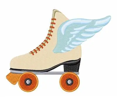 Roller Skate Wing Embroidery Design Grab Now