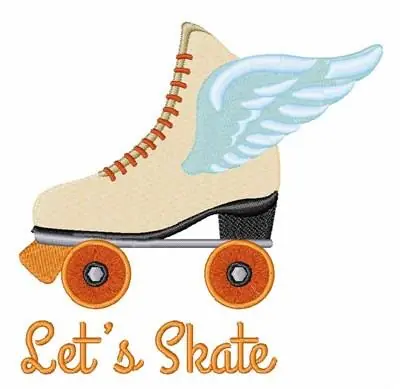 Lets Skate Embroidery Design Place Order