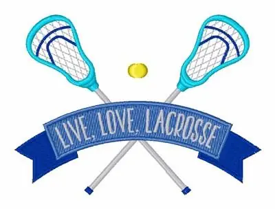 No Minimum Order Lacrosse Love Embroidery Design