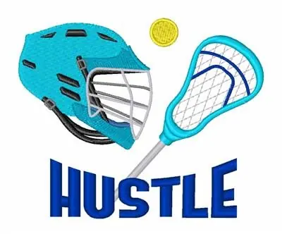Lacrosse Hustle Embroidery Design Cheap