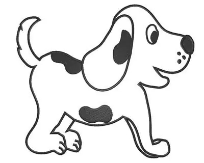 Puppy Outline Embroidery Design Wholesale