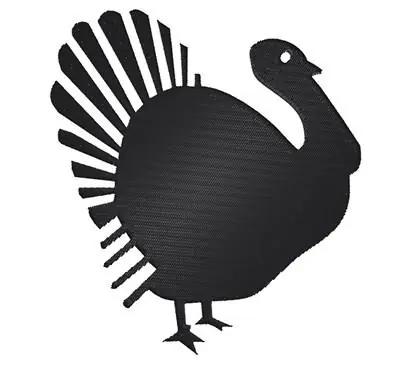 Don’t Miss Out Turkey Silhouette Embroidery Design