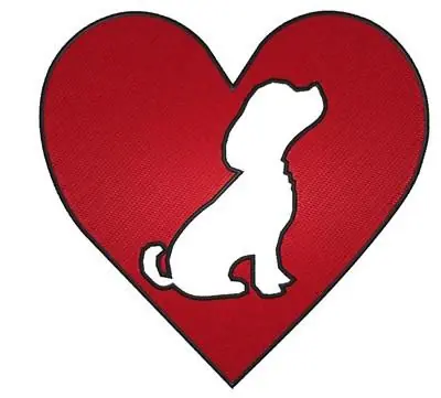Puppy in Heart Embroidery Design Order Now