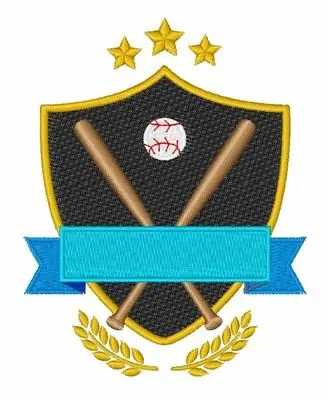 Cheap Baseball Shield Embroidery Design
