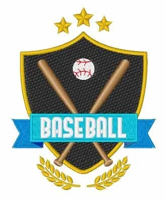 Grab Now Baseball Bat Shield Embroidery Design