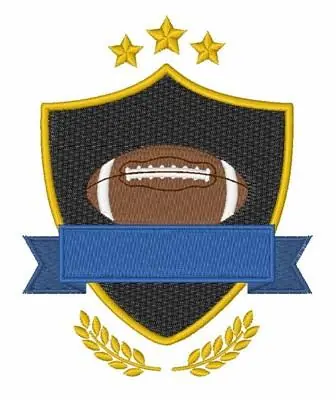 Super Sale Football Shield Embroidery Design