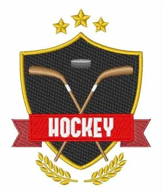 Low Price Hockey Emblem Embroidery Design