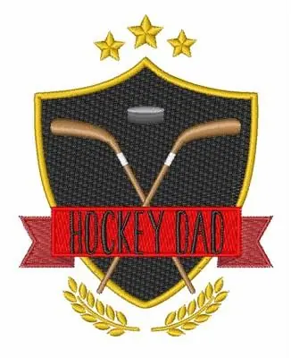 Limited Edition Hockey Dad Embroidery Design