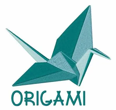 Same Day Shipping Origami Paper Crane Embroidery Design