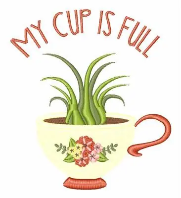 Premium Cup Is Full Embroidery Design