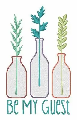Save Now Be My Guest Embroidery Design