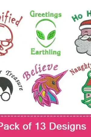 Genuine Believe In Fiction Embroidery design pack by Favpro Designs, Embroidery Packs on EmbroideryDesigns.com