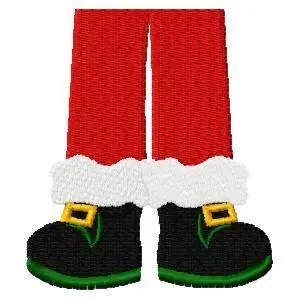 Santa Claus Feet Embroidery Design Seasonal Sale