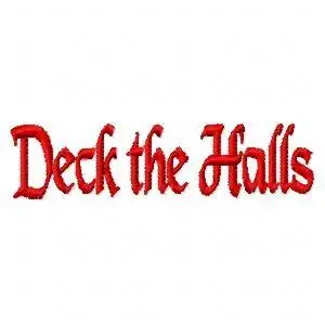 Certified Deck The Halls Embroidery Design