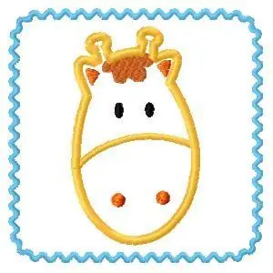 Money Back Guarantee Giraffe Head Embroidery Design