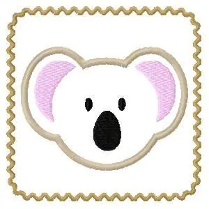 Fast Shipping Koala Head Embroidery Design