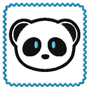 Panda Head Embroidery Design Wholesale