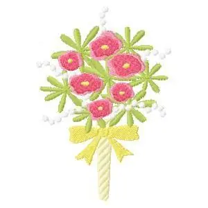 Next Day Delivery Flower Bouquet Embroidery Design