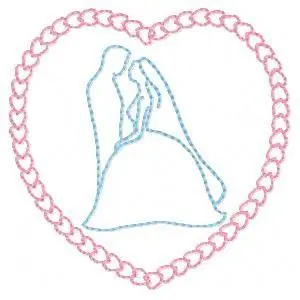 Order Now Wedding Heart Embroidery Design