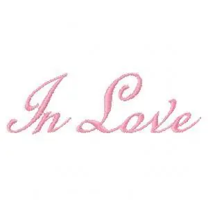In Love Embroidery Design Cheap