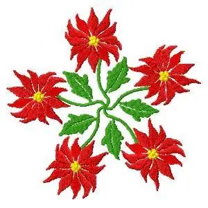 Poinsettias Embroidery Design Editor’s Pick